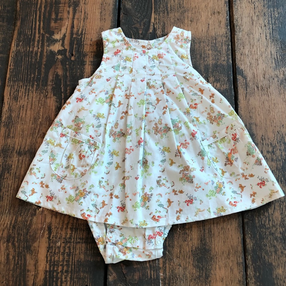 Wheat Blue Baby Whimsical Print One piece Dress